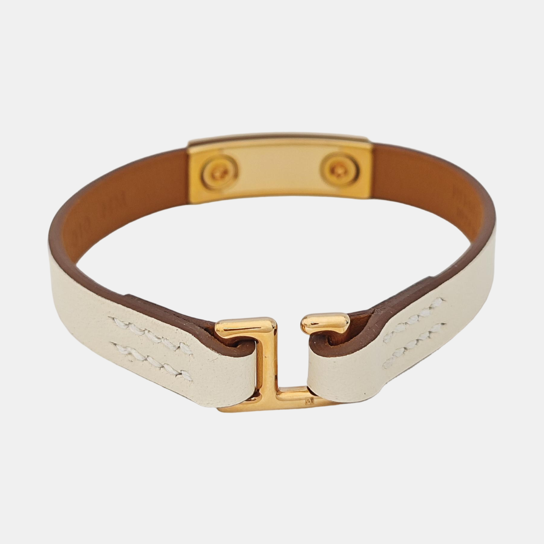 Rivale Leather White Bracelet