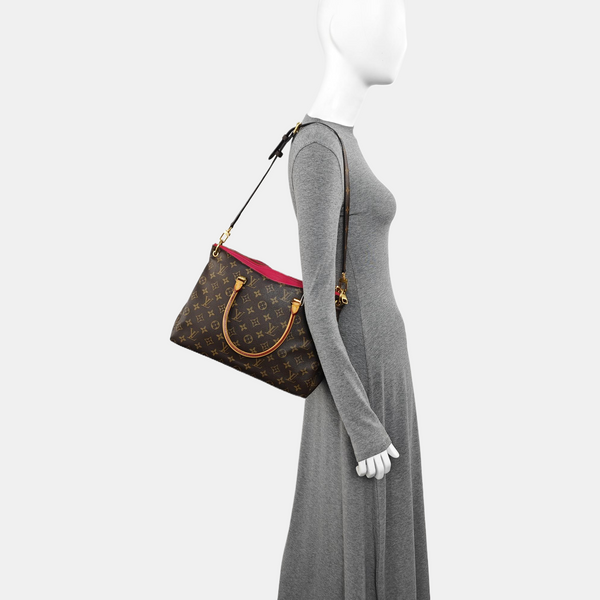 PALLAS MM Monogram Coated Canvas Brown
