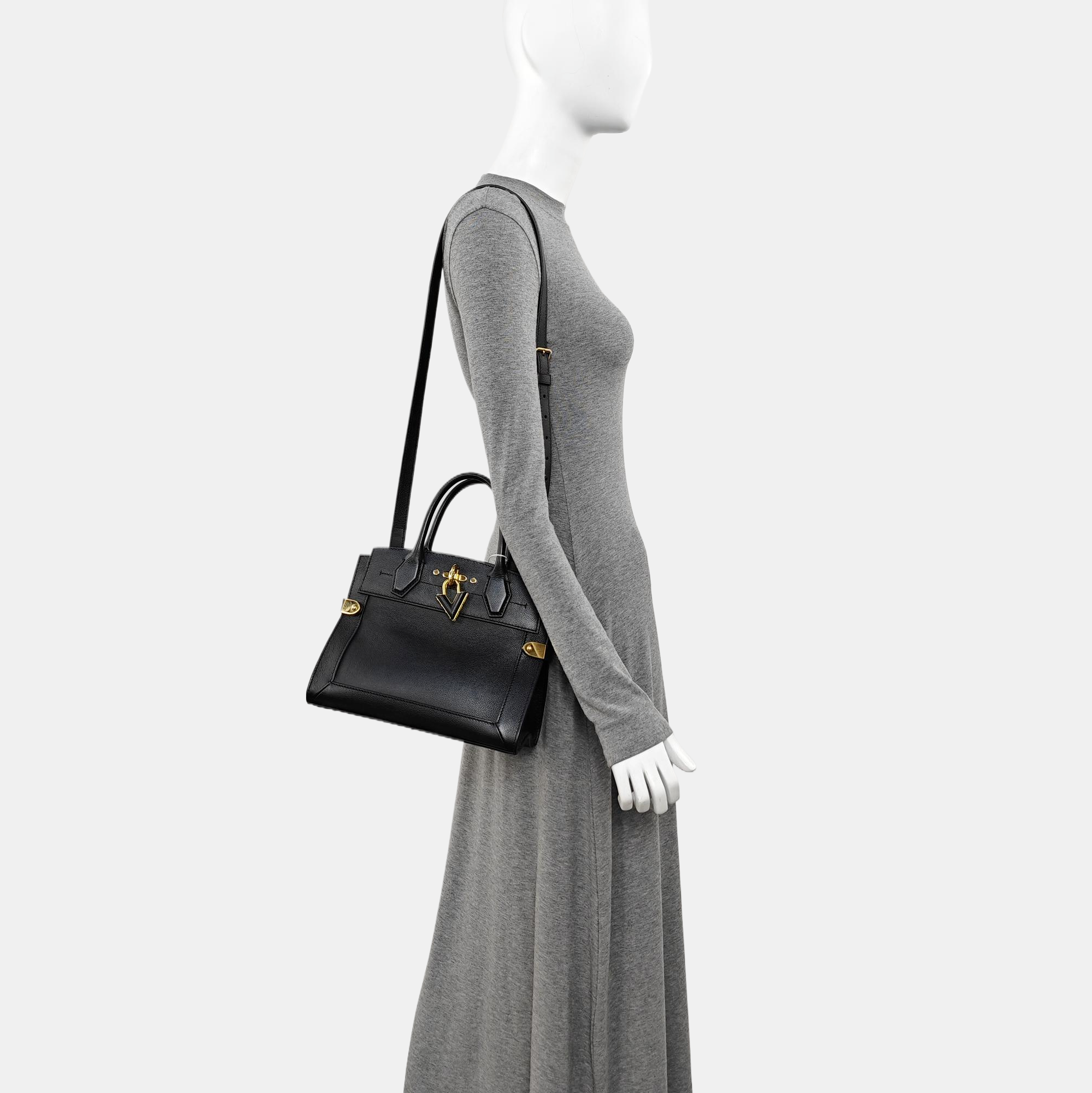 CITY STEAMER PM Calfskin Black