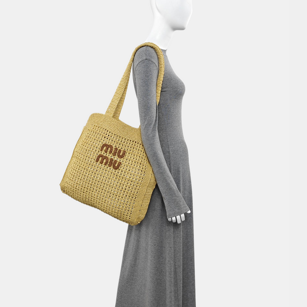 Straw Tote Bag Beige