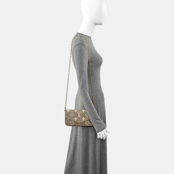FÉLICIE Monogram Calfskin Gray