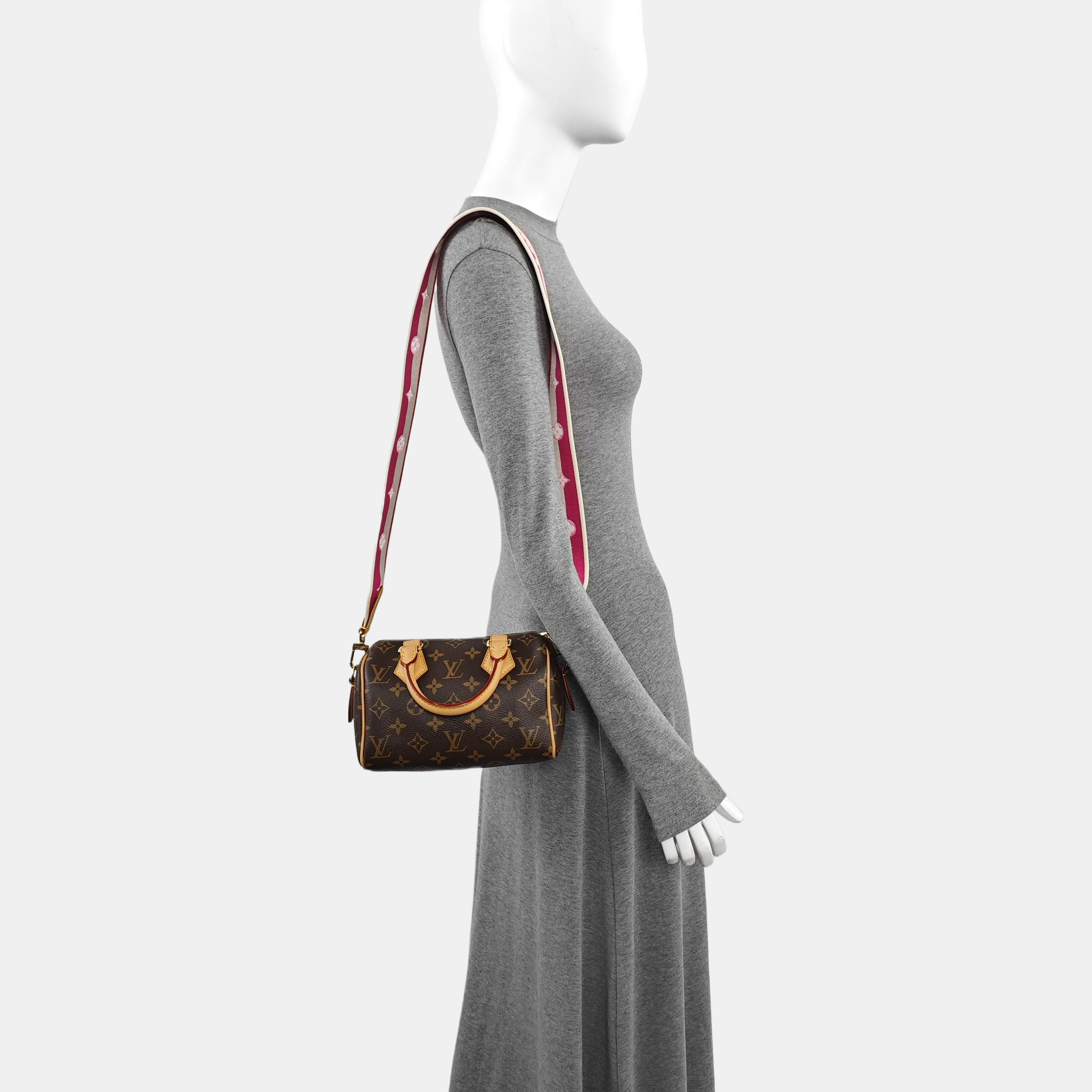 SPEEDY 20 Monogram Coated Canvas Brown