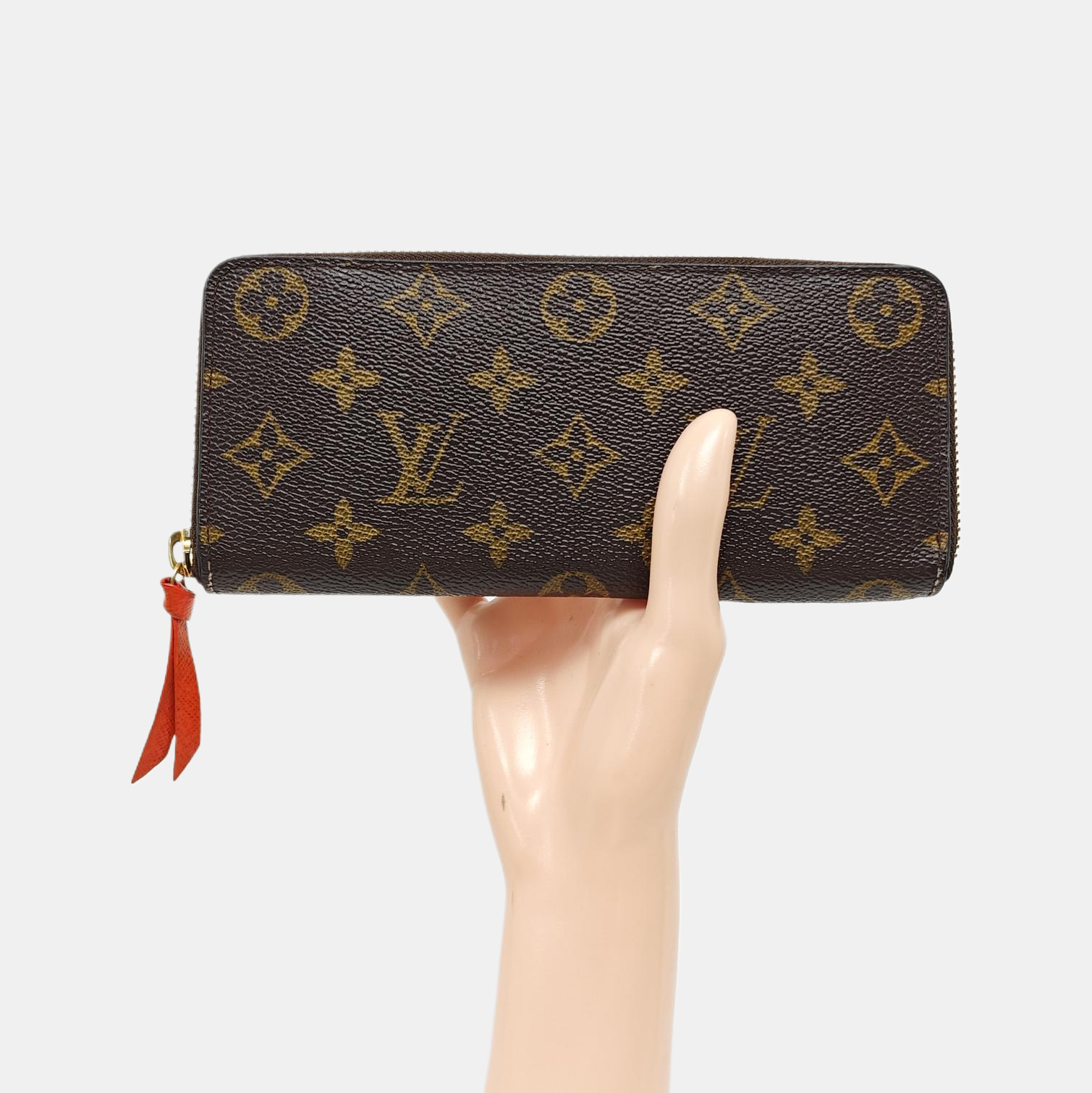 CLÉMENCE Monogram Coated Canvas Brown Wallet