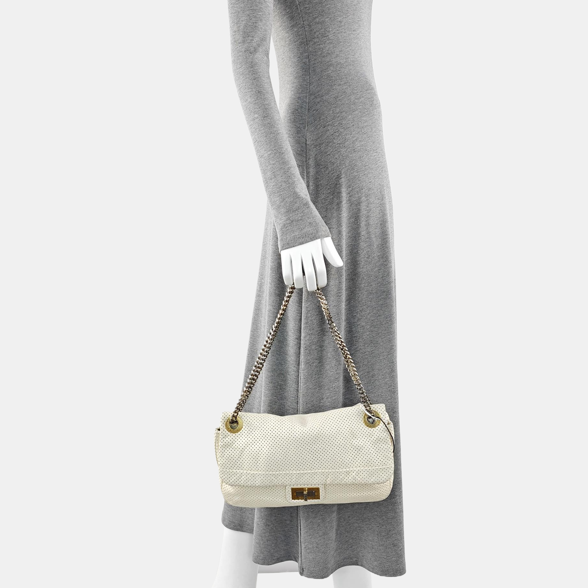 Lambskin Shoulder Bag White