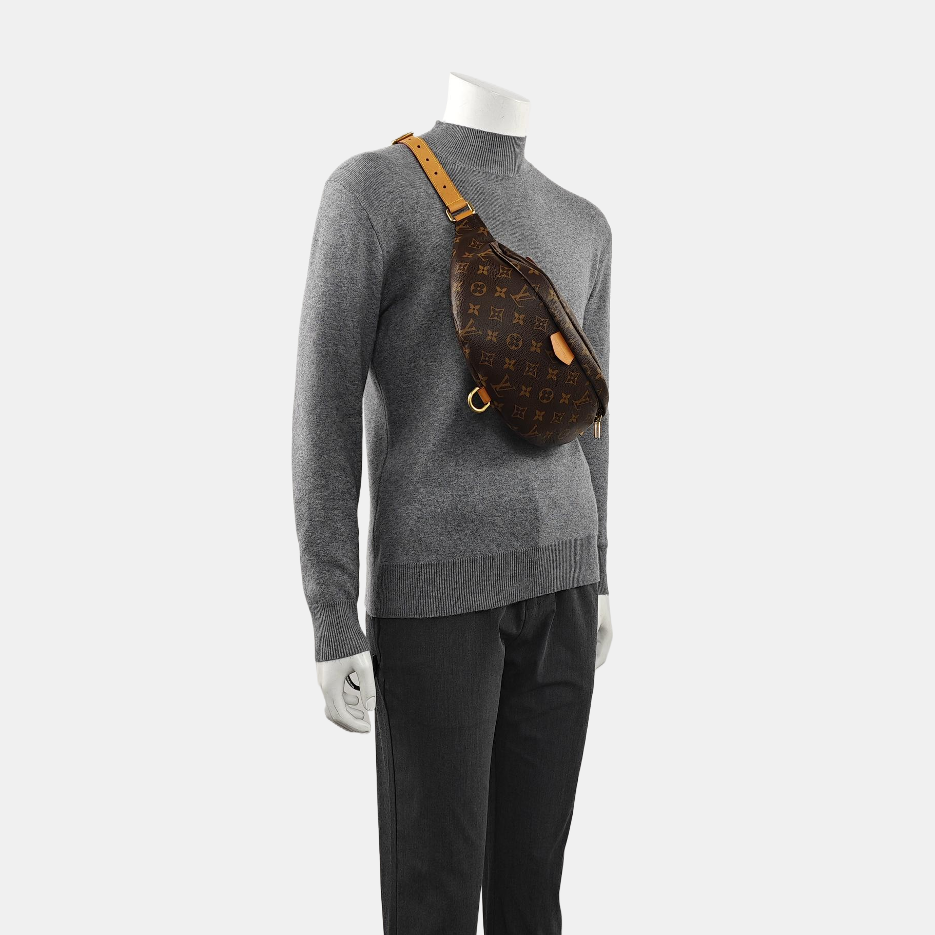 BUMBAG Monogram Coated Canvas Brown