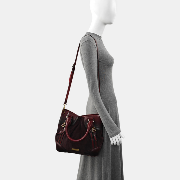 Suede Shoulder Bag Red