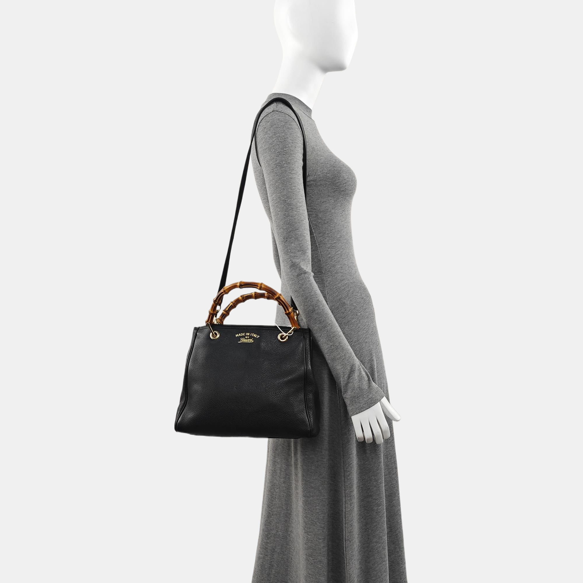 Bamboo 1947 Medium Calfskin Black