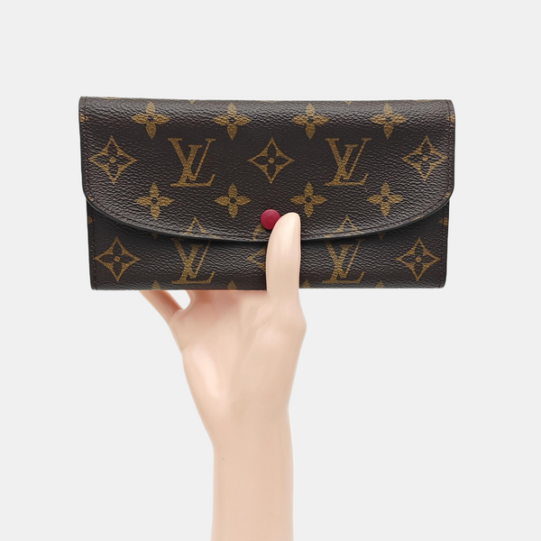 EMILIE Monogram Coated Canvas Brown Wallet