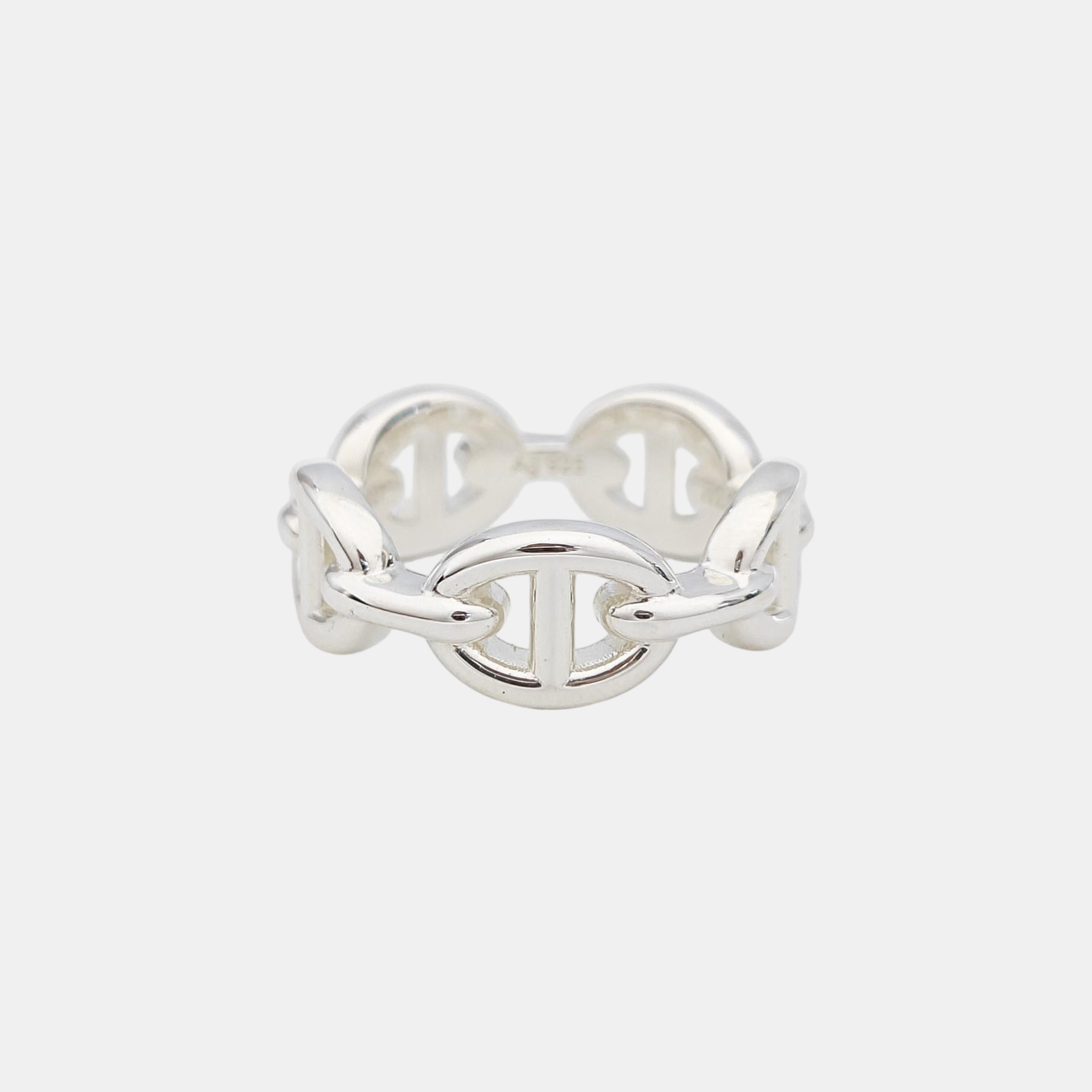 Chaine D'ancre Enchainee 925 Sterling Silver Ring EU 50