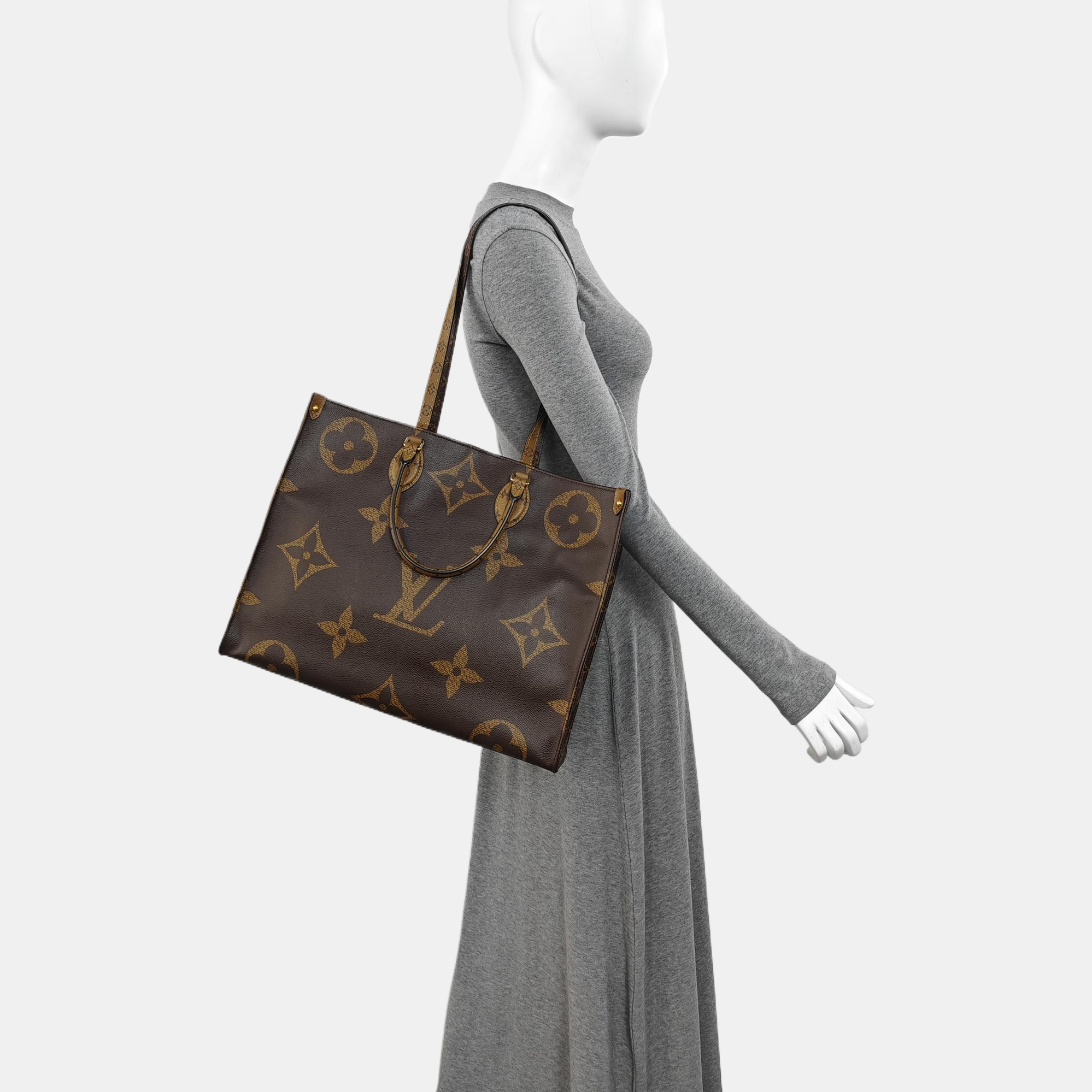 ONTHEGO GM Monogram Coated Canvas Brown