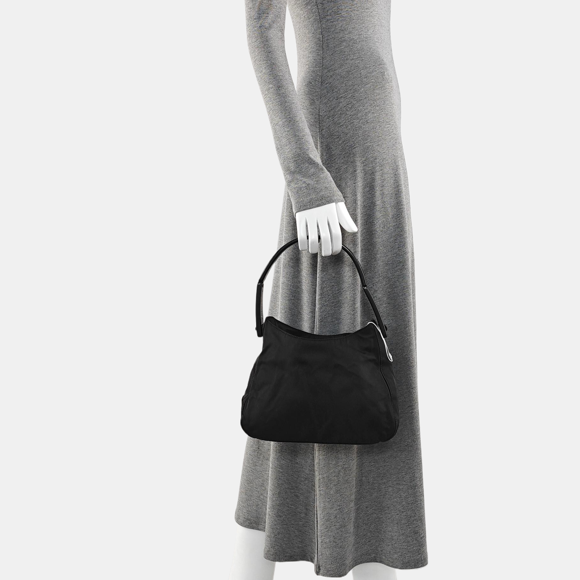 Nylon Shoulder Bag Black