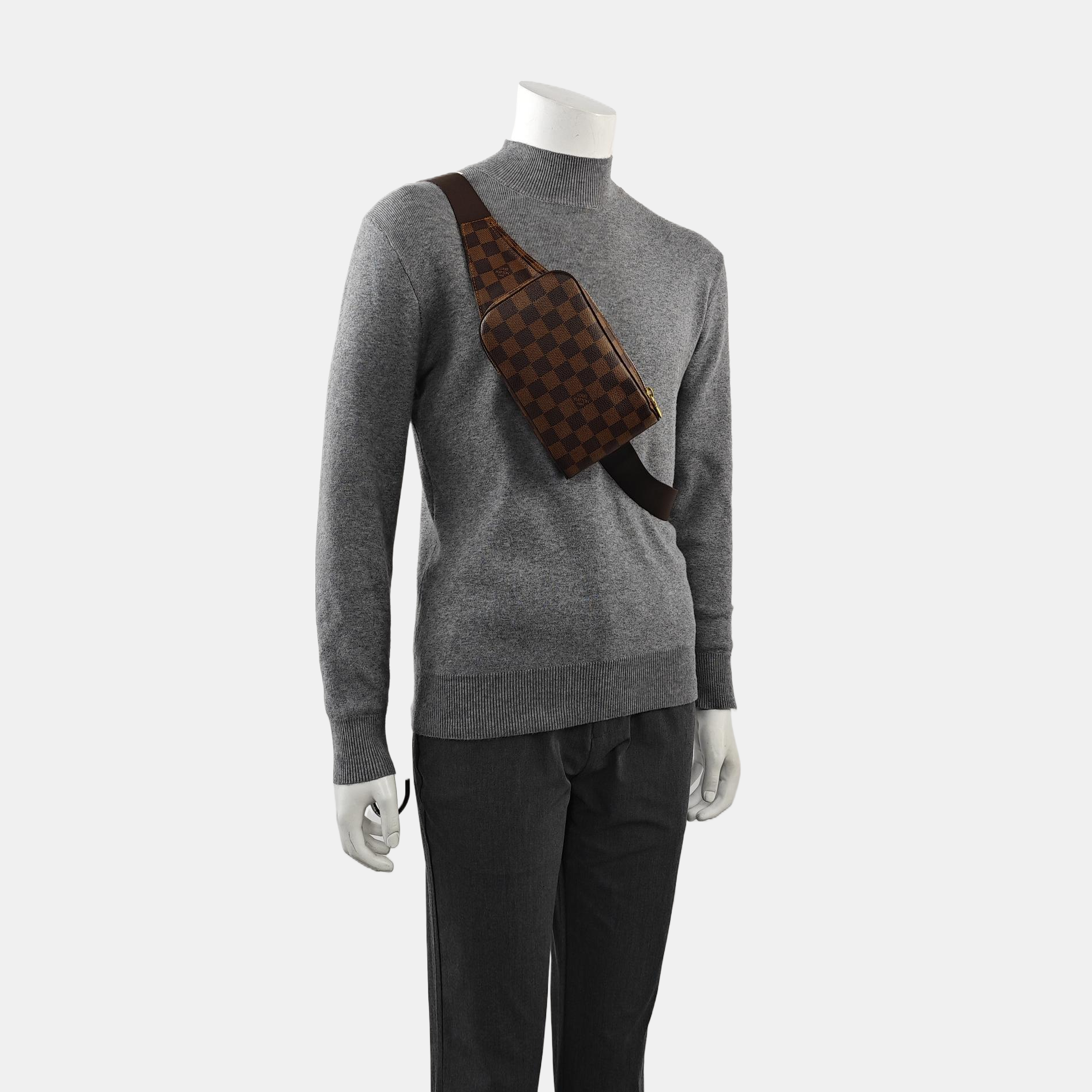 GÉRONIMOS Damier Ebene Coated Canvas Brown