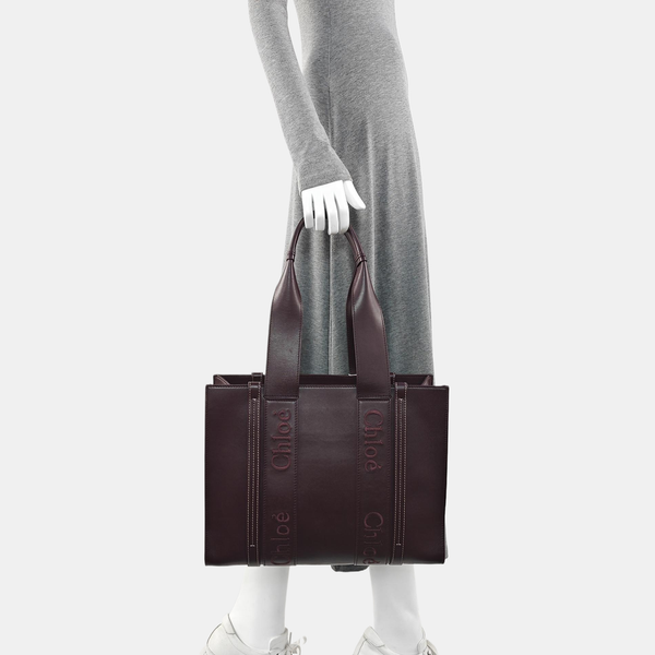 Woody Large Calfskin Red