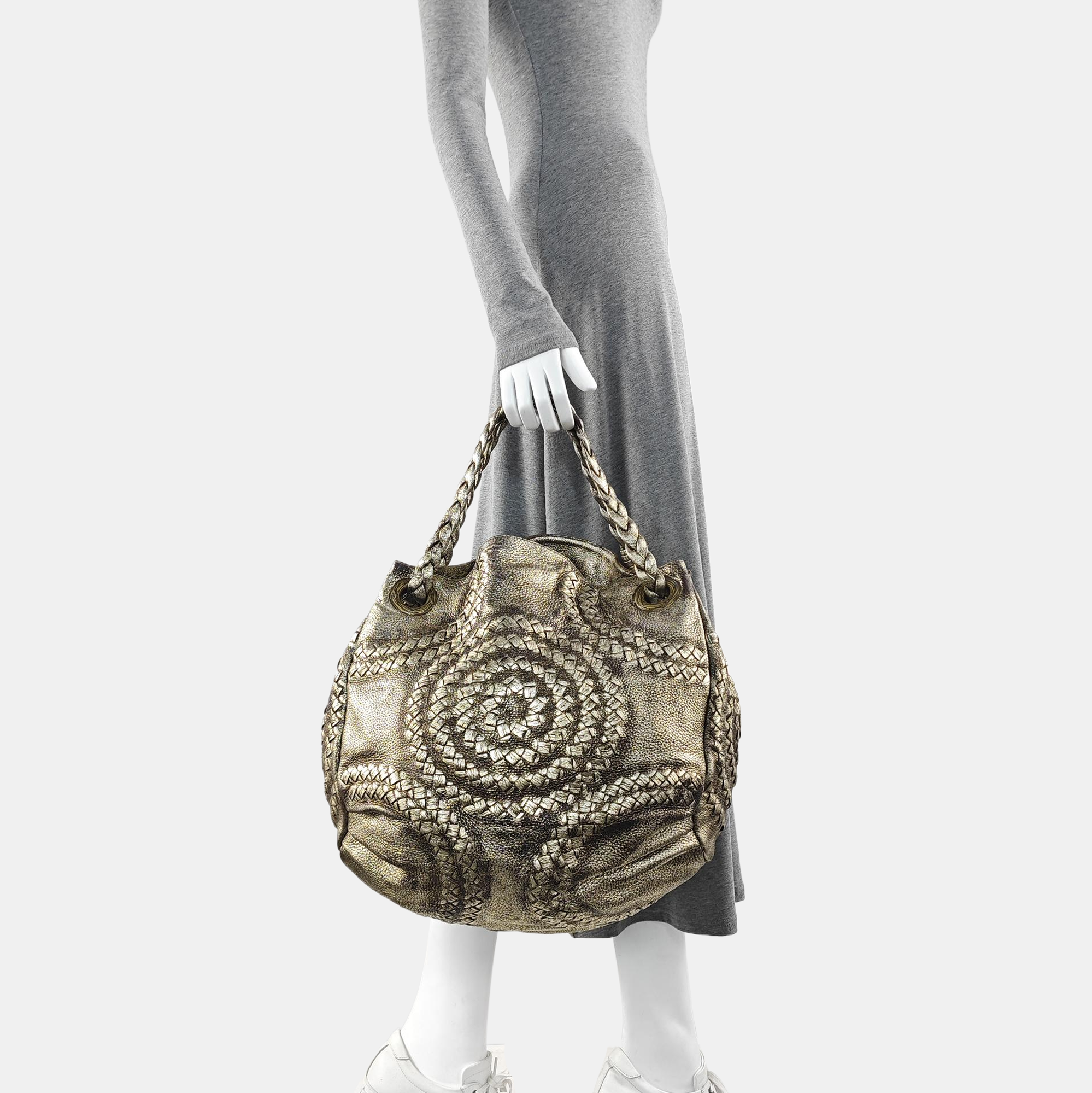 Calfskin Tote Bag Gold