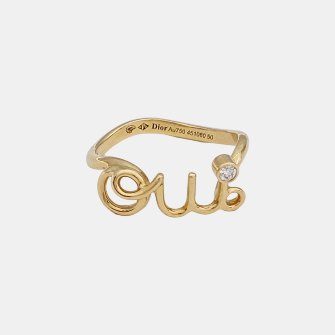 Oui 18k Gold Ring EU 50