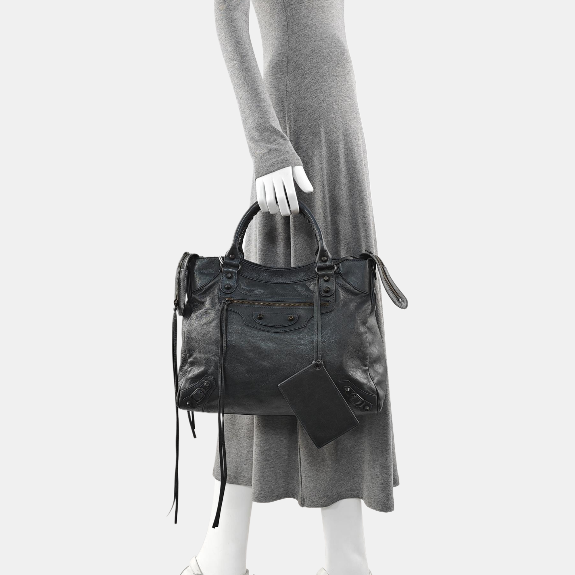 Classic City Medium Lambskin Gray