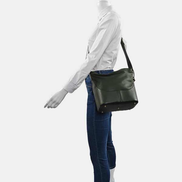 Large Calfskin Green