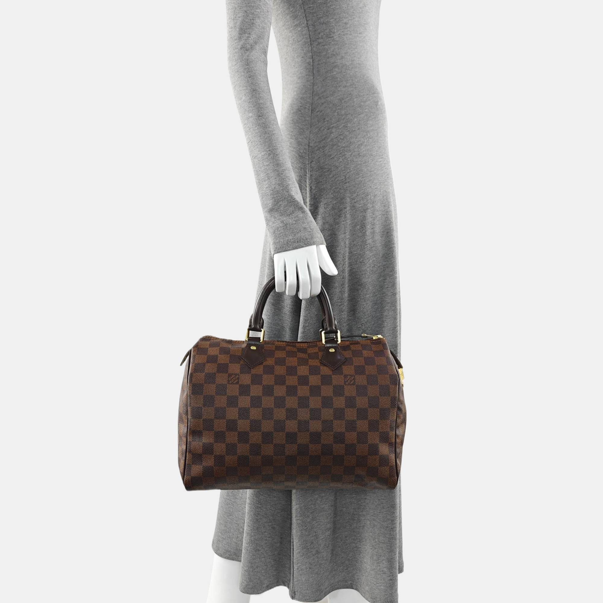SPEEDY 30 Damier Ebene Coated Canvas Brown