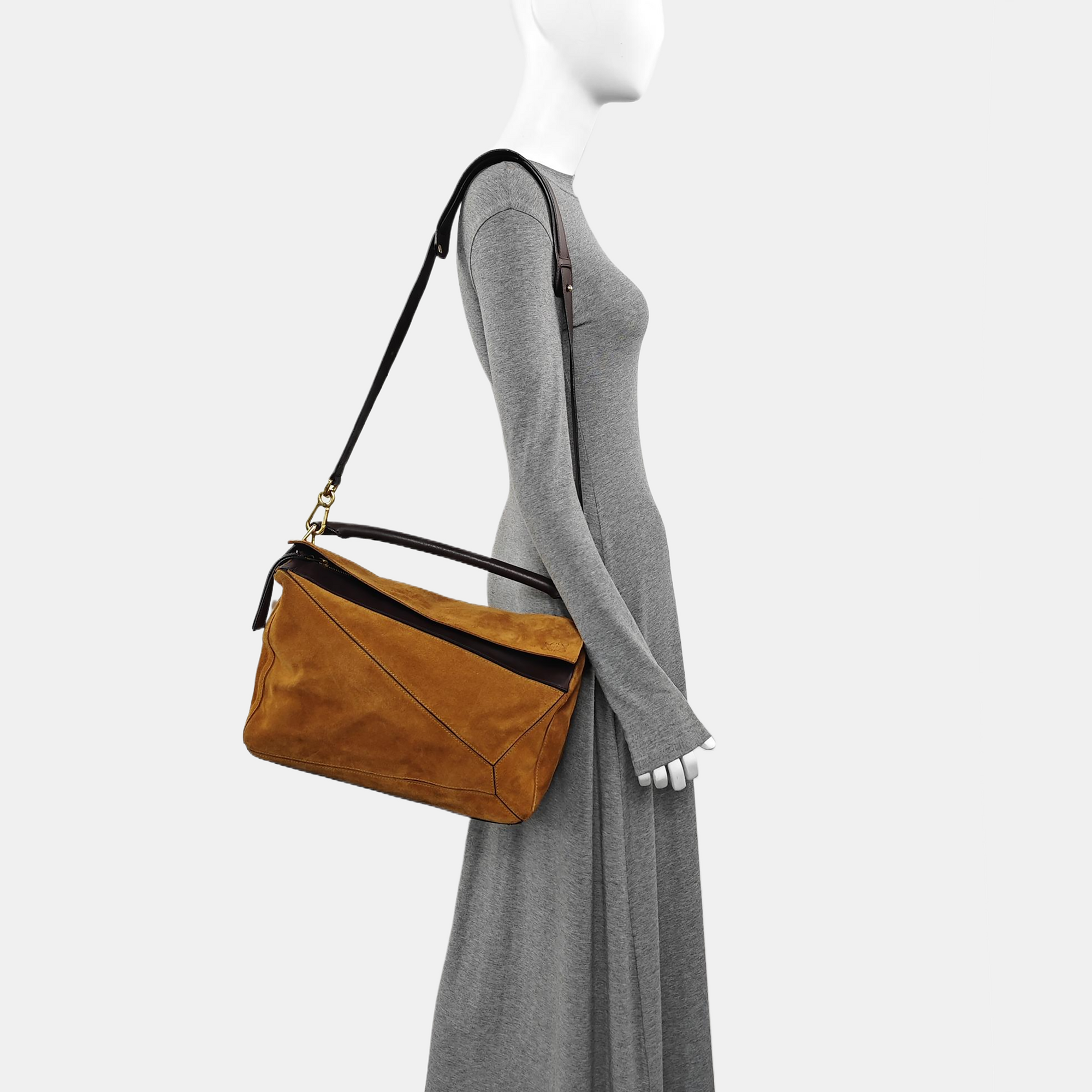Puzzle Medium Suede Brown