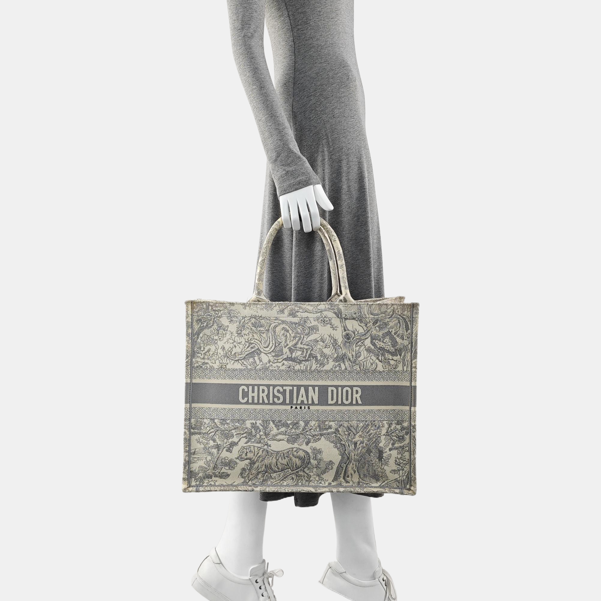 Book Tote Large Fabric Gray