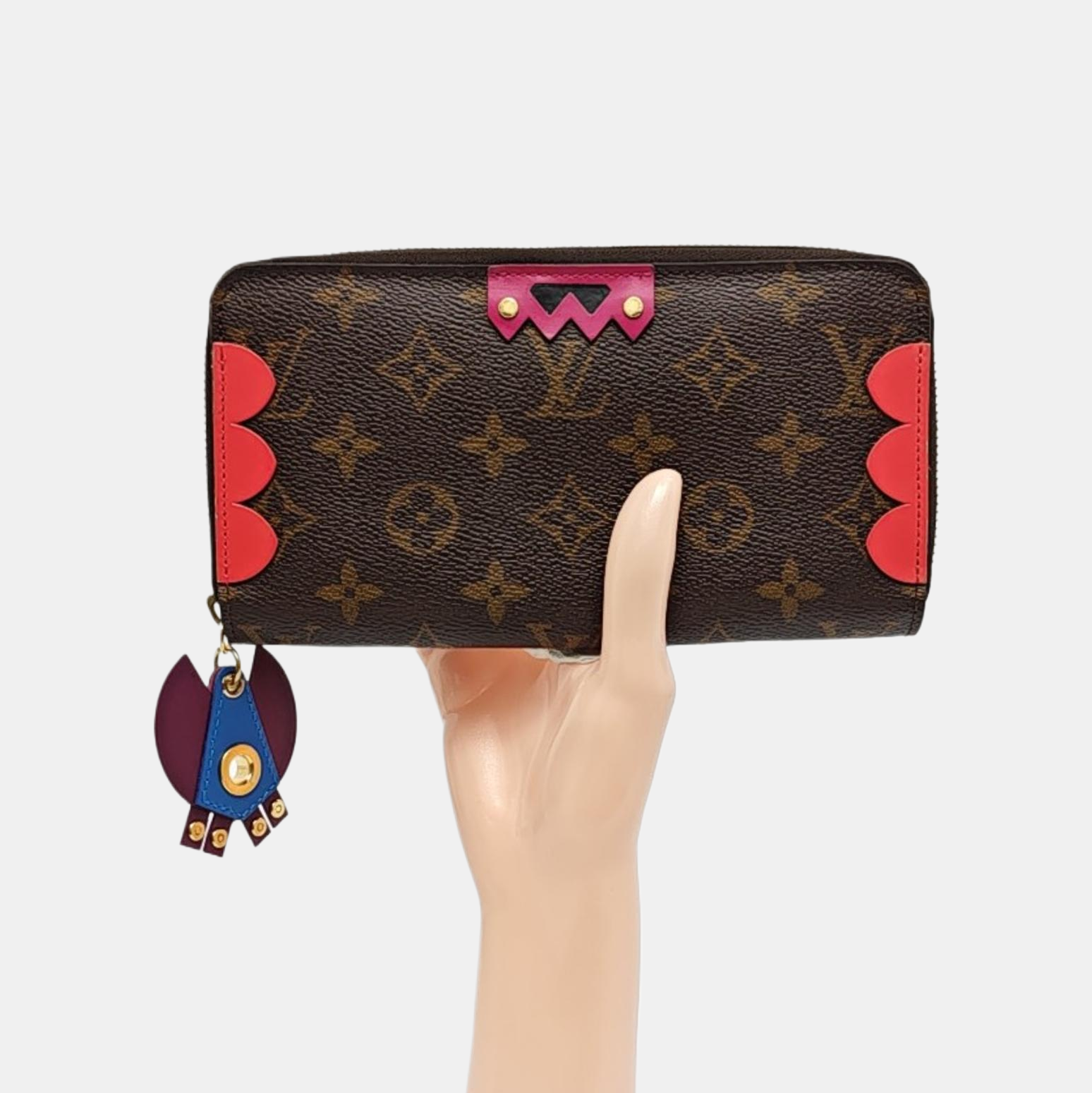 ZIPPY Monogram Coated Canvas Brown Wallet