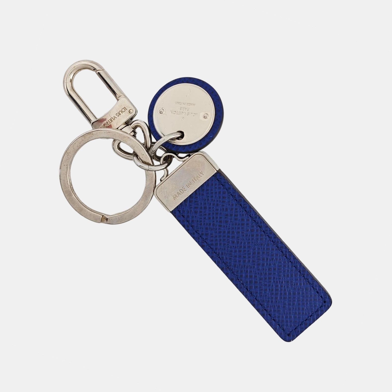 Leather Bag Charm Blue