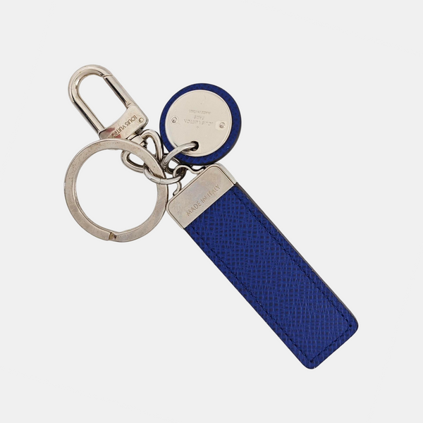 Leather Bag Charm Blue