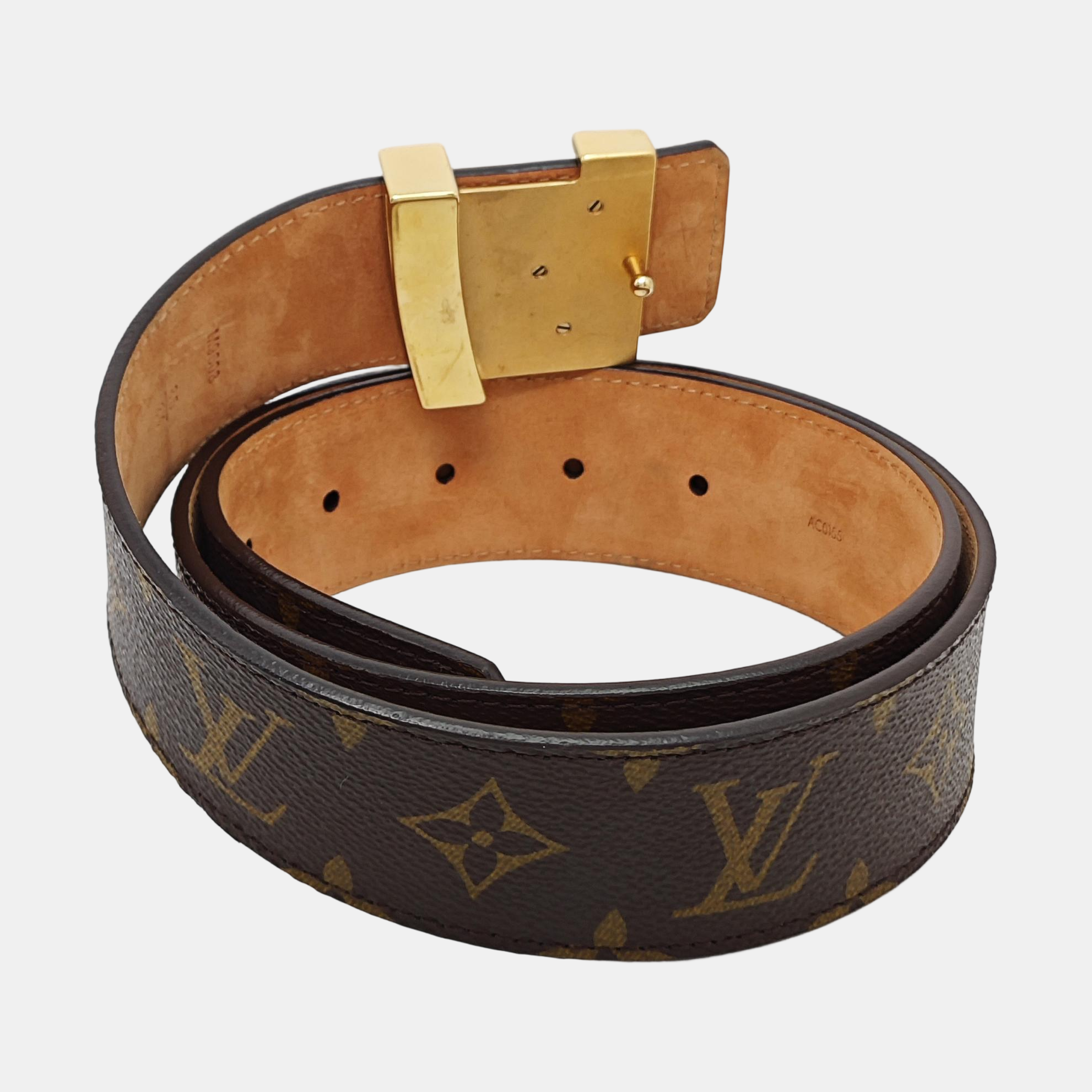 Coated Canvas Belt Brown