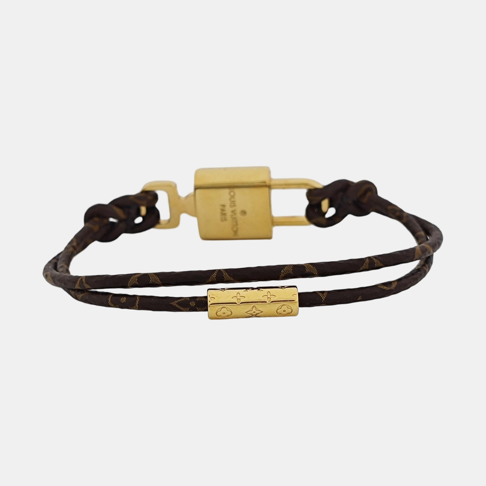 CONFIDENTIEL Coated Canvas Brown Bangle