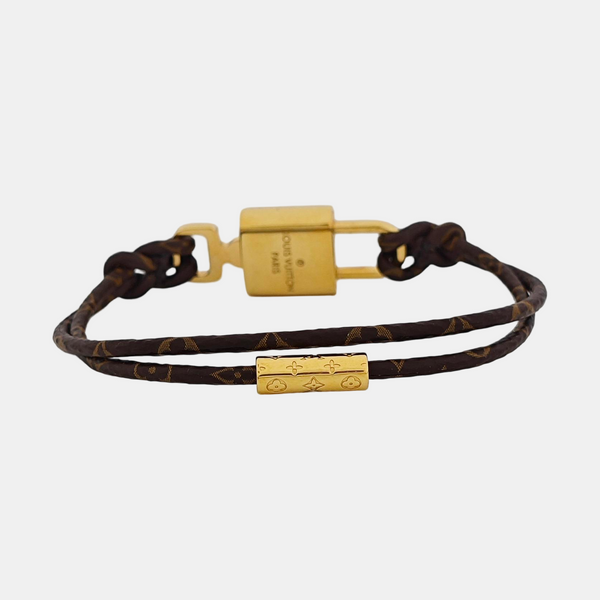 CONFIDENTIEL Coated Canvas Brown Bangle