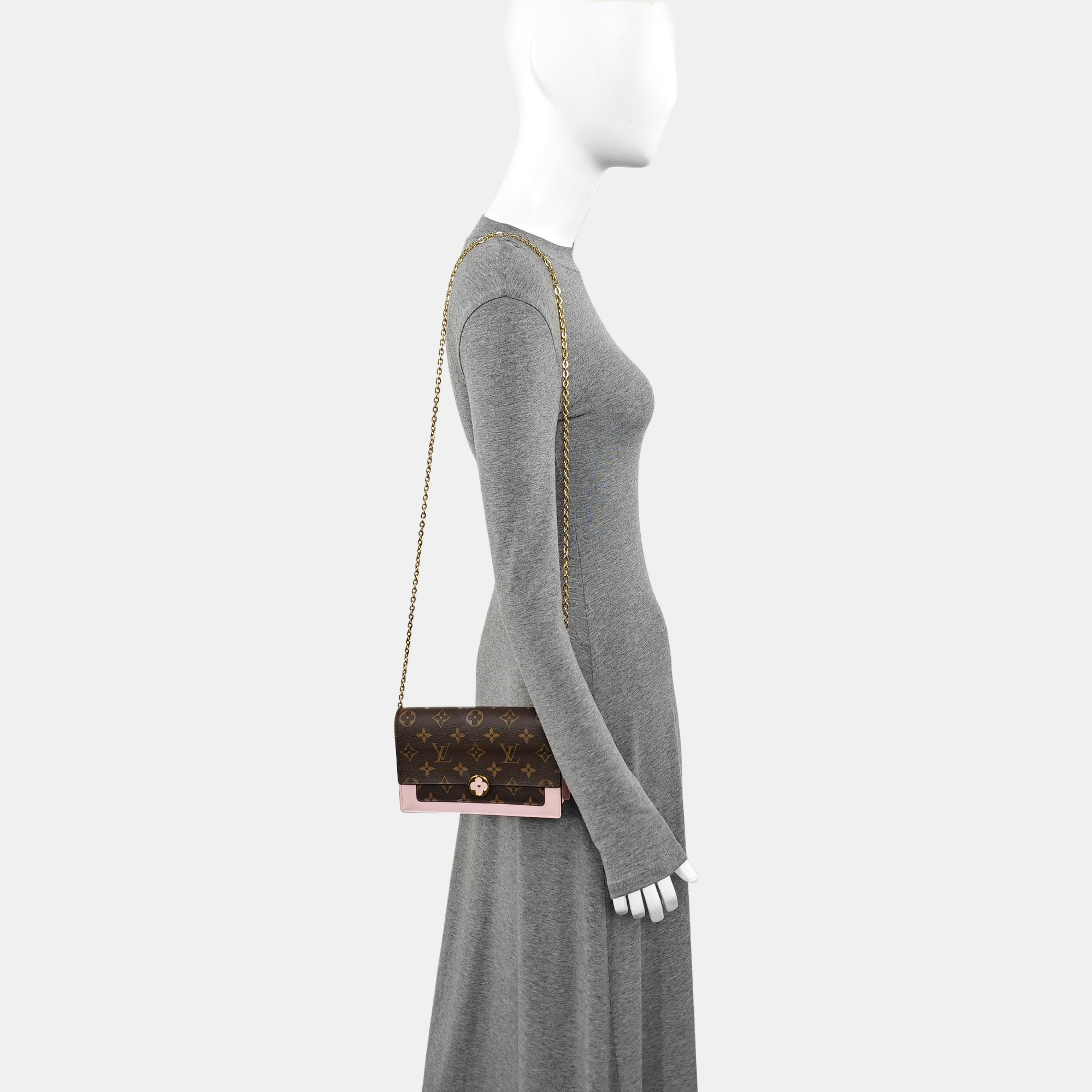 FLORE Monogram Coated Canvas Brown
