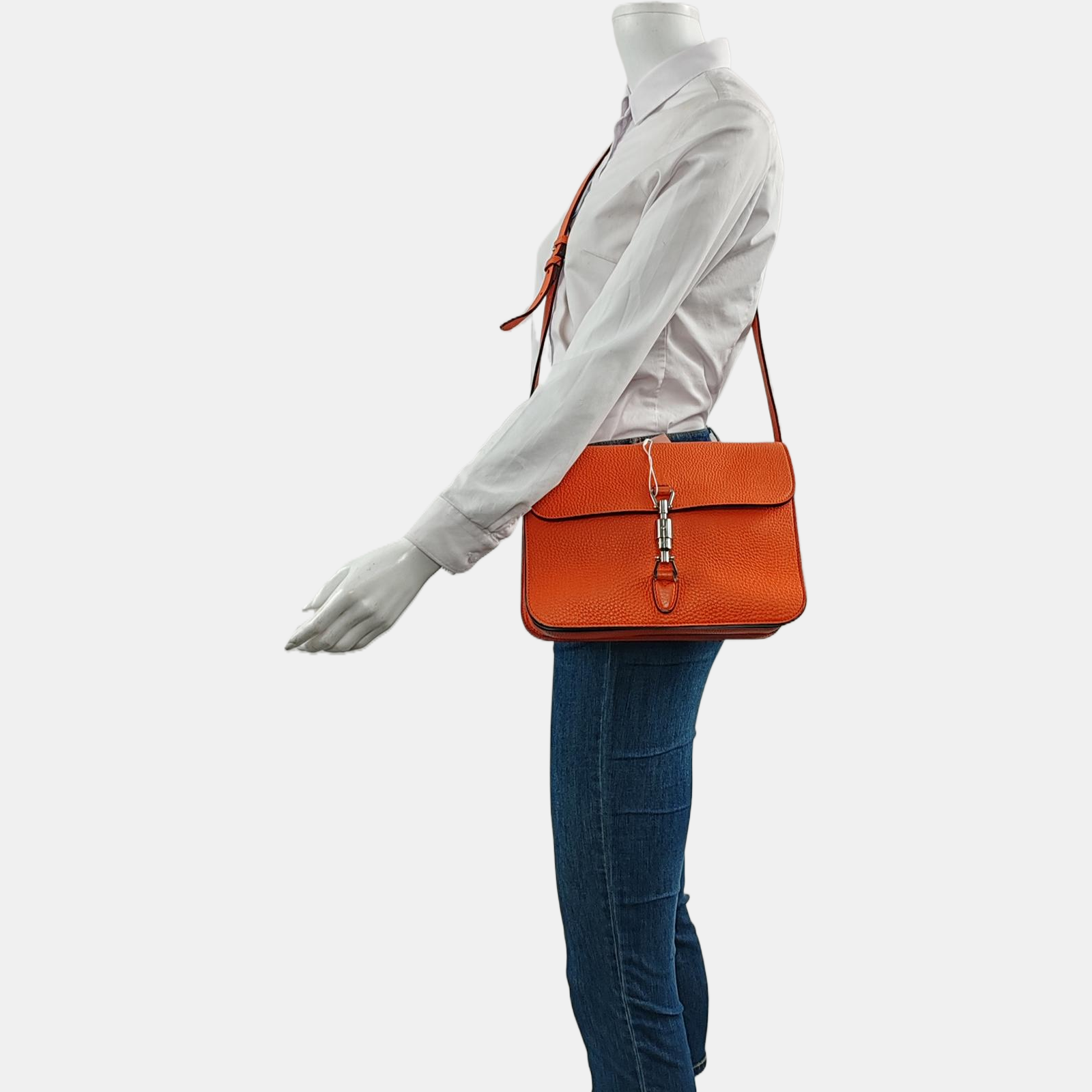 Authenticated pre-owned  Jackie 1961 Calfskin Orange - Crossbody Bag at Looply