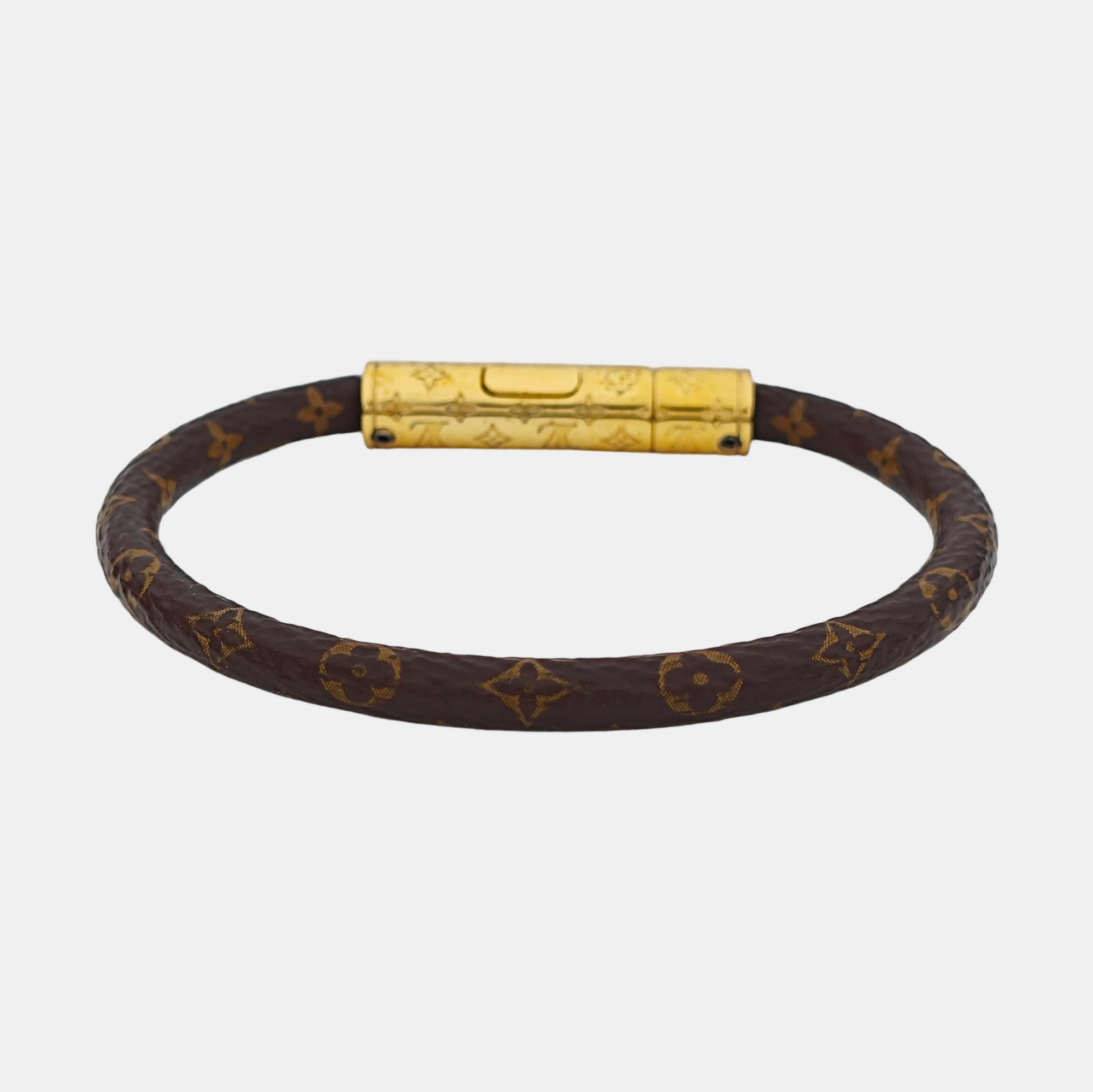 CONFIDENTIEL Coated Canvas Brown Bangle