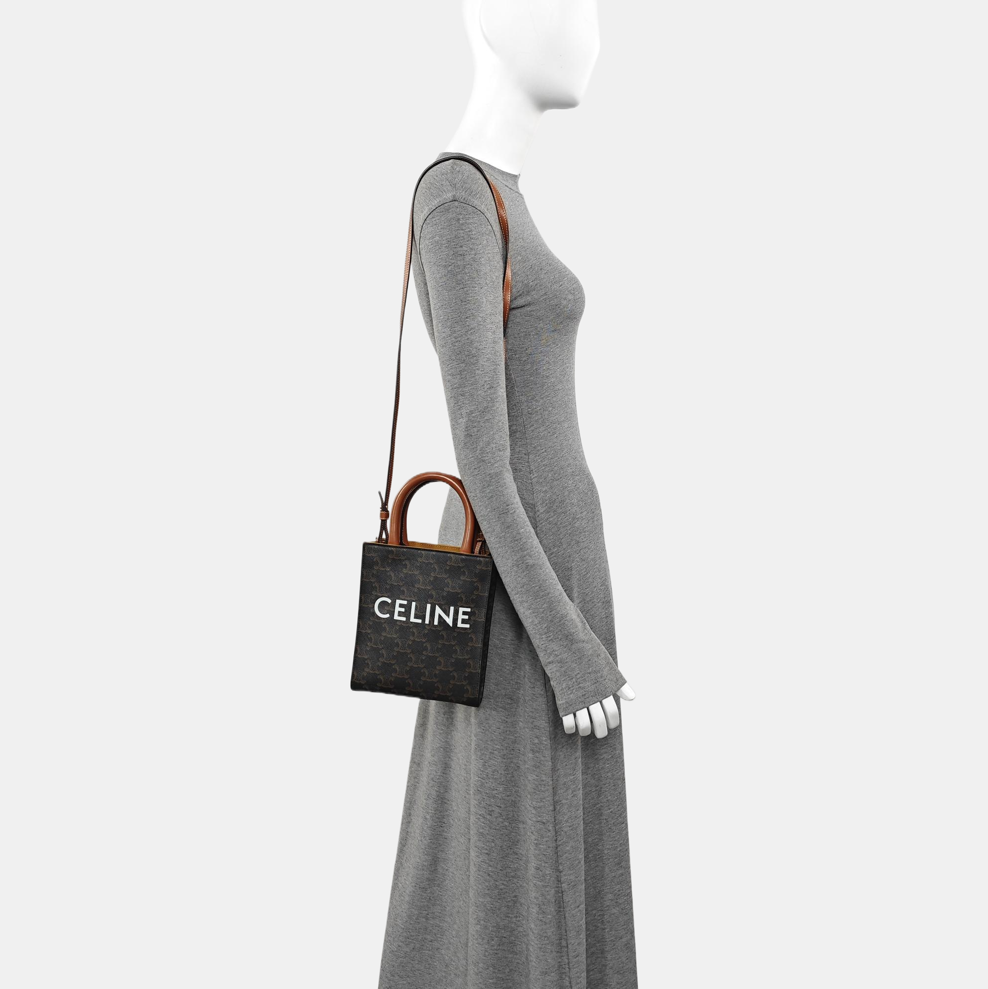 CABAS CELINE Mini Coated Canvas Brown