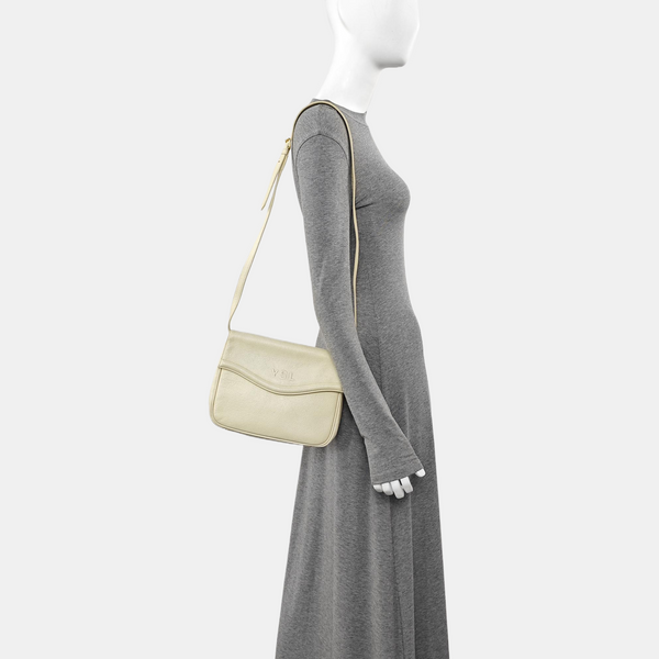 Calfskin Shoulder Bag White