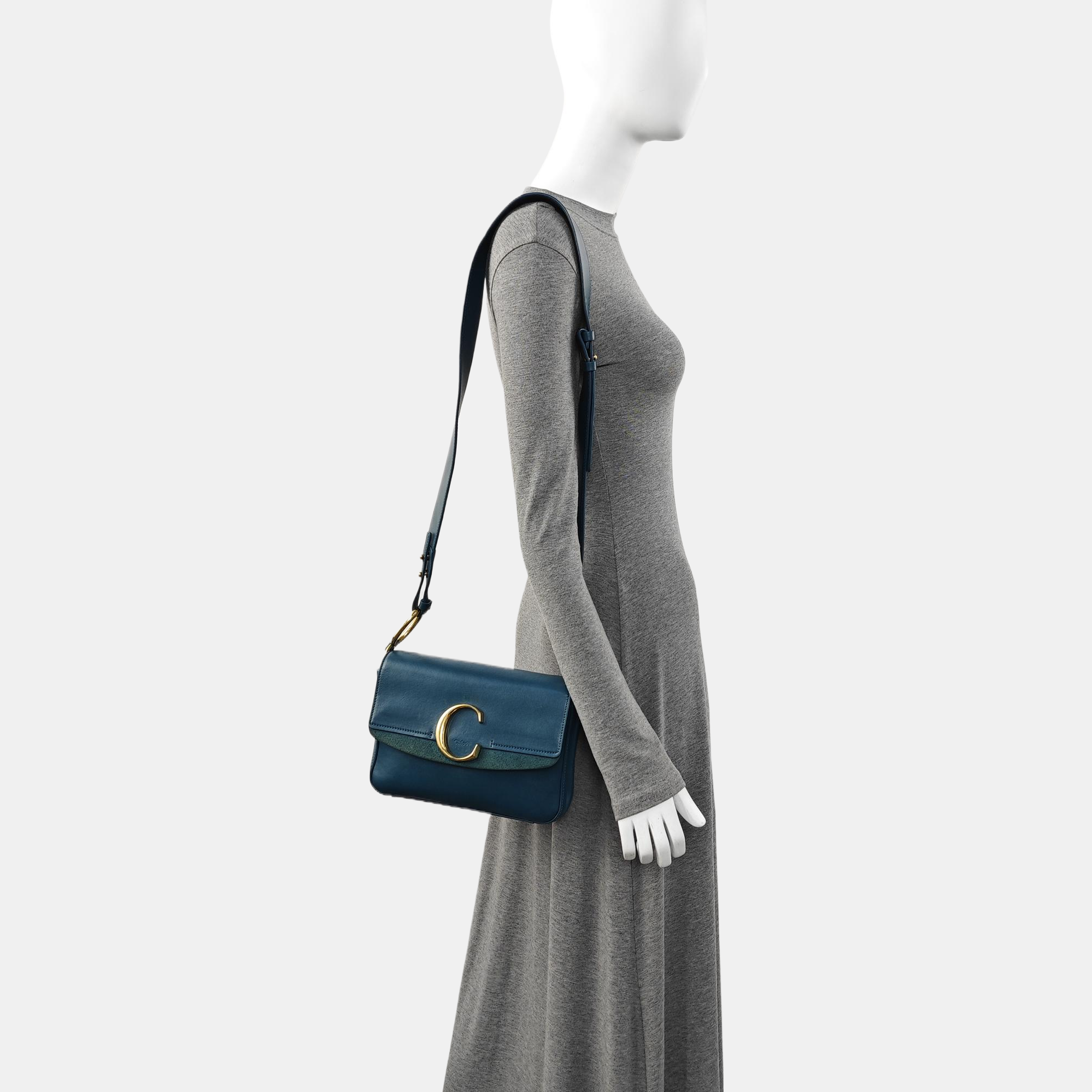 Chloé C Small Calfskin Blue