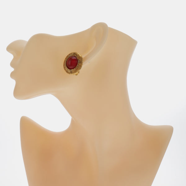 Metal Gold Clip On Earrings