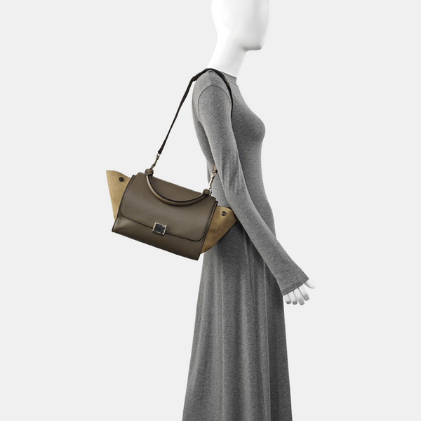 TRAPEZE Small Calfskin Gray