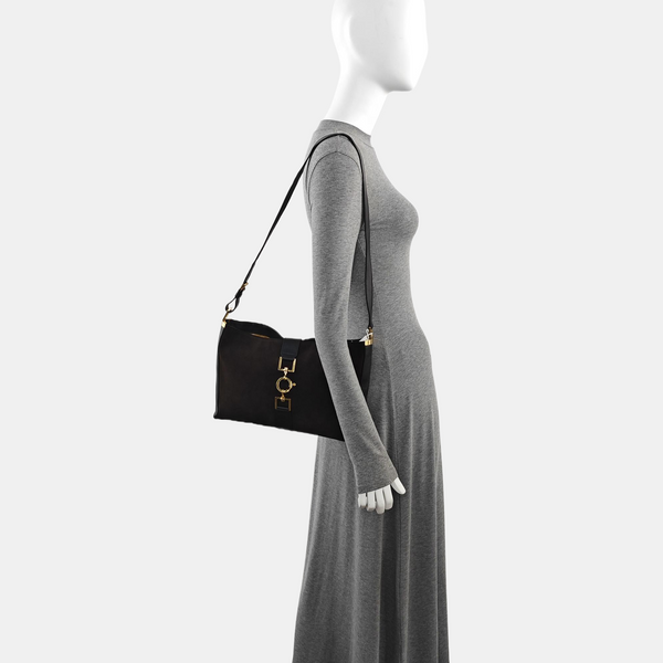 Suede Shoulder Bag Brown
