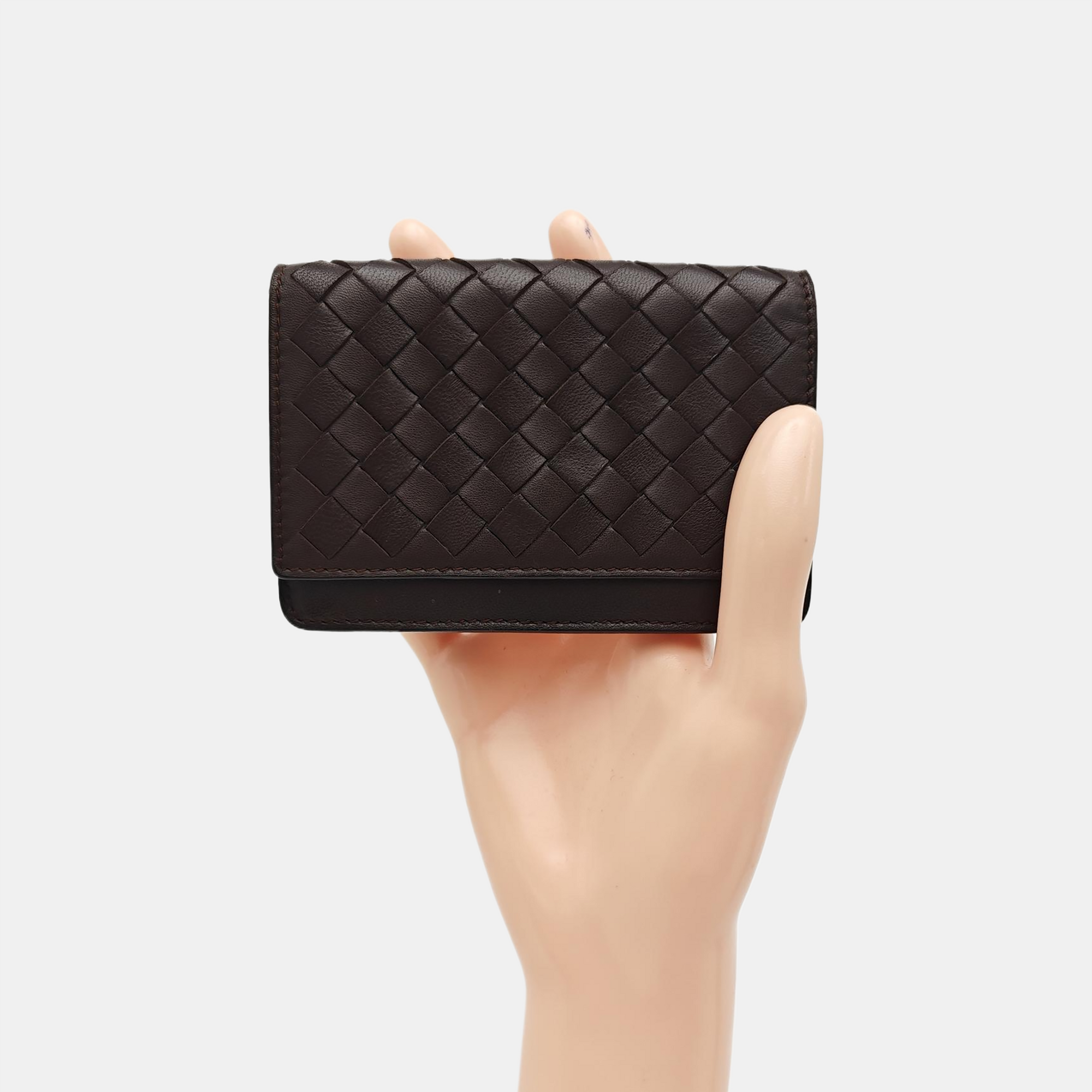 Lambskin Card Holder Brown