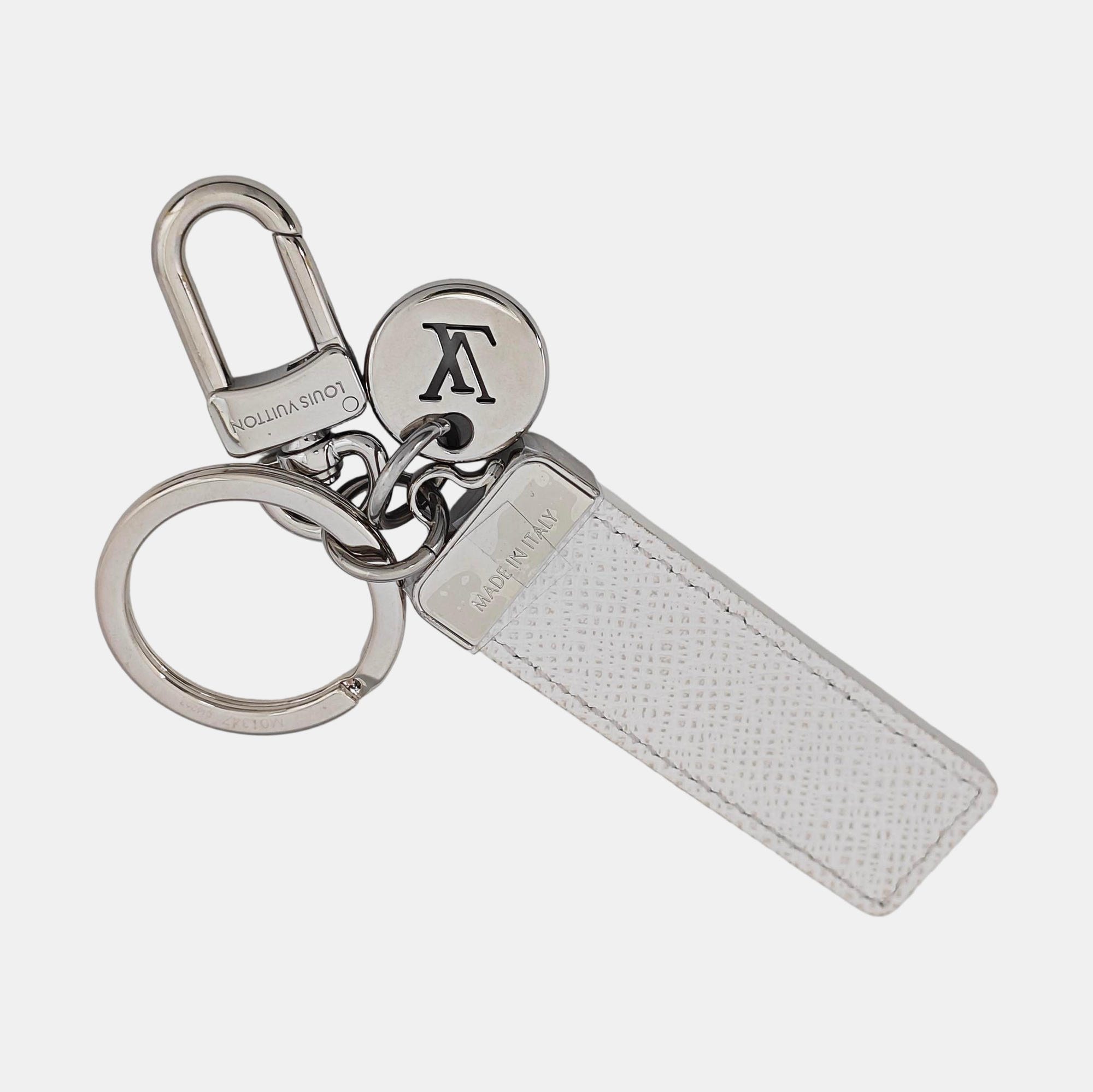 Leather Bag Charm White