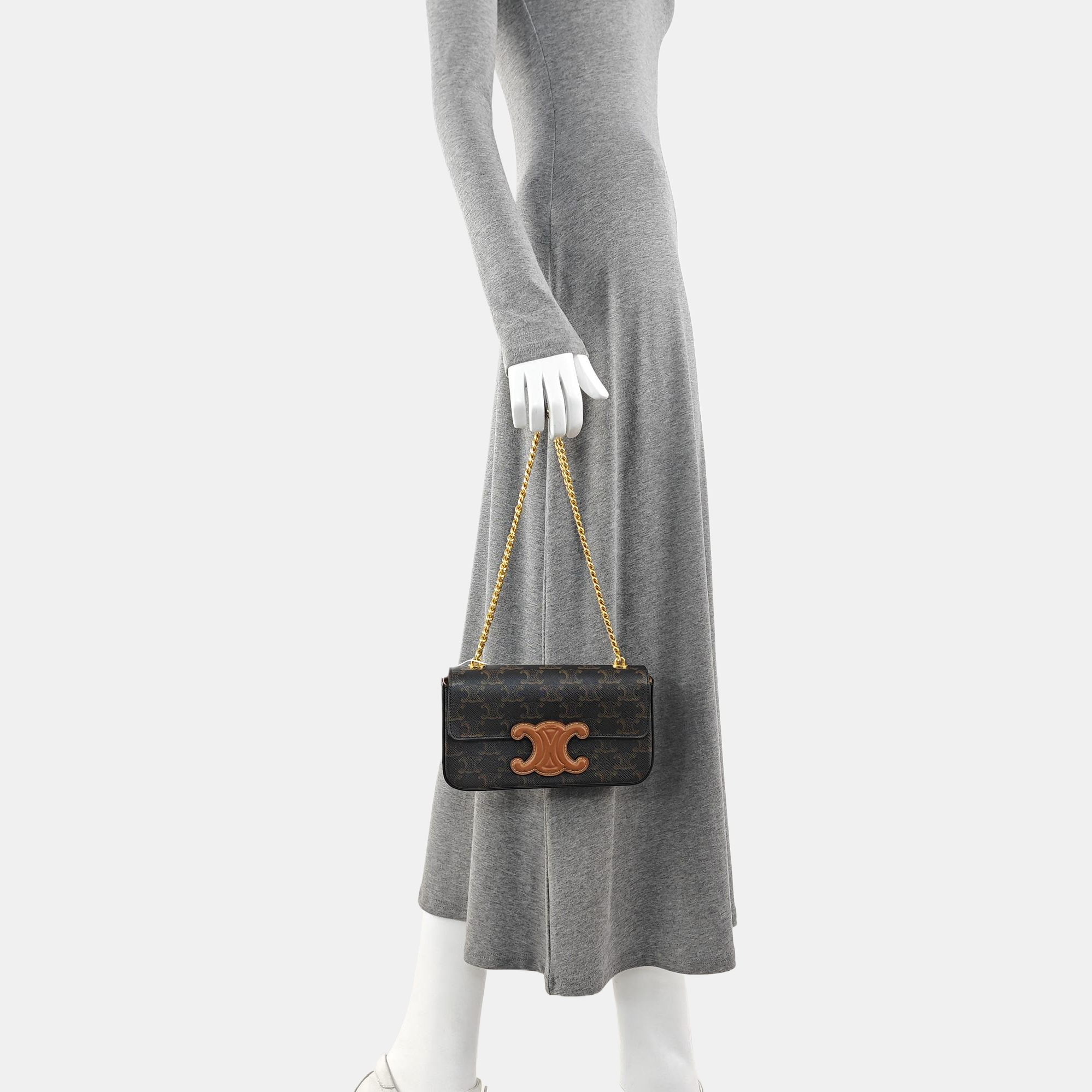 TRIOMPHE Small Coated Canvas Black