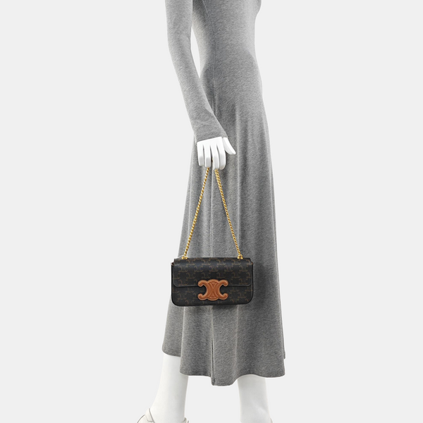 TRIOMPHE Small Coated Canvas Black