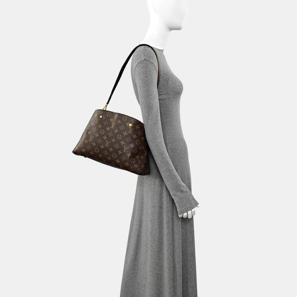 MONTAIGNE Monogram Coated Canvas Brown
