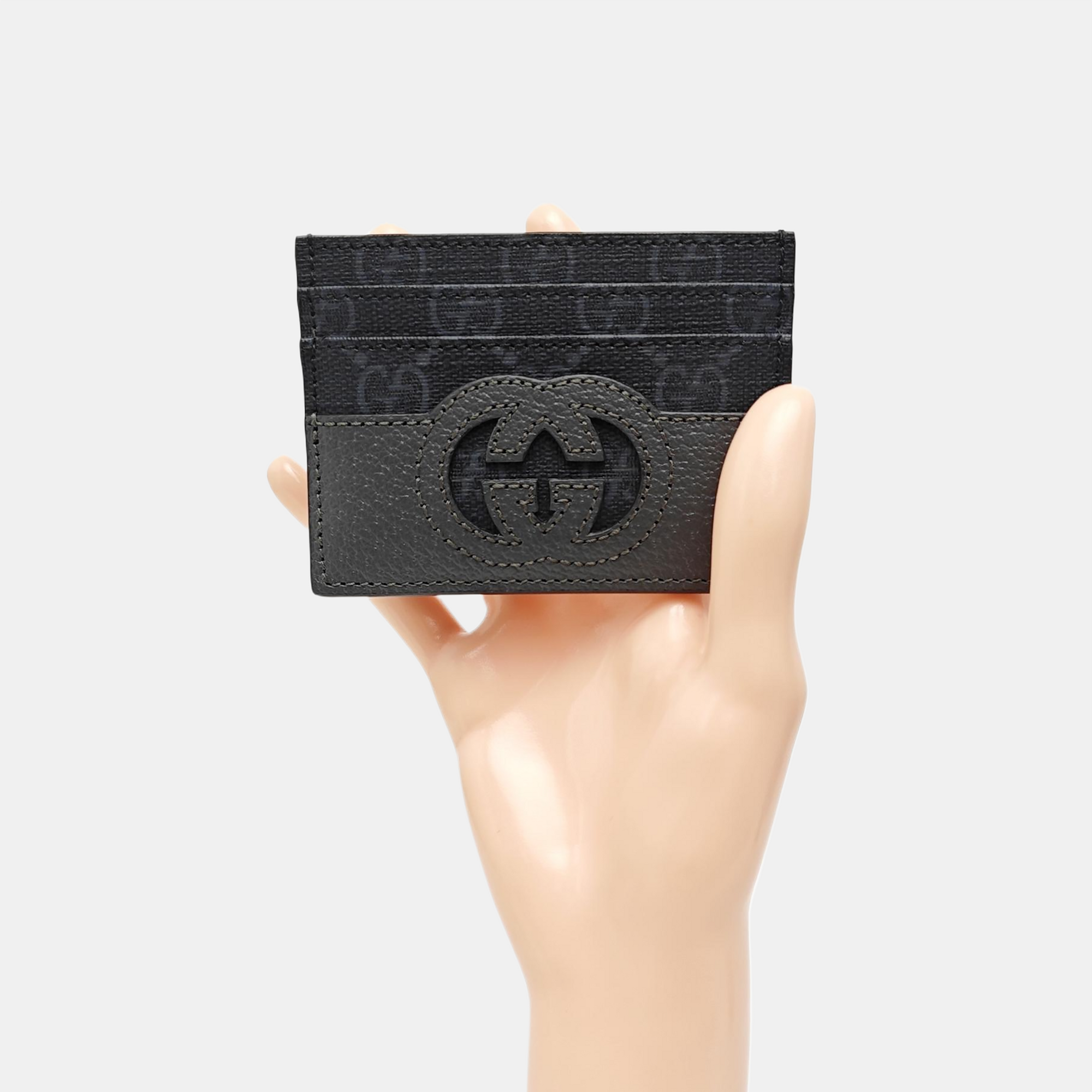 Monogram Coated Canvas Card Holder Black