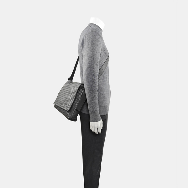 Calfskin Shoulder Bag Gray