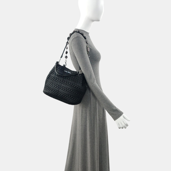 Avenue Quilted Lambskin Black