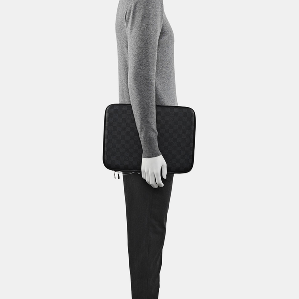 SLEEVE Damier Graphite Coated Canvas Black