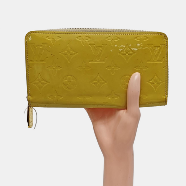 ZIPPY Monogram Patent Leather Yellow Wallet