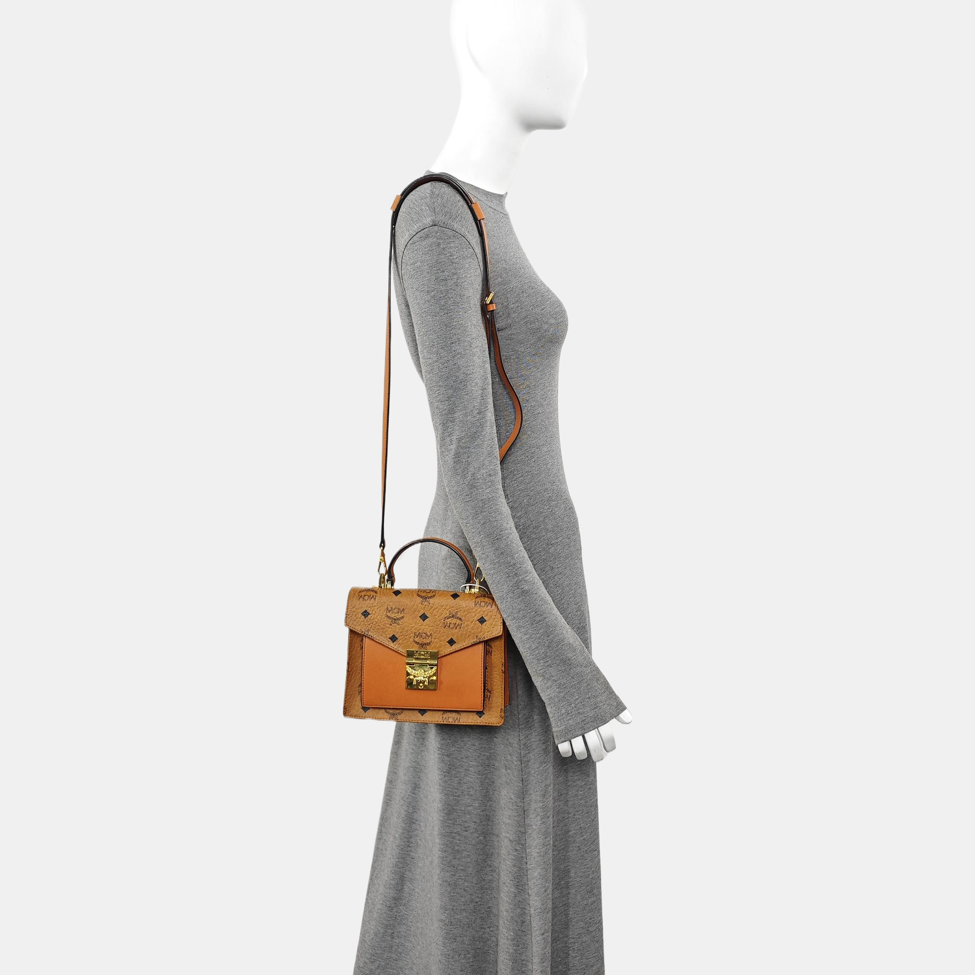 TRACY Small Monogram Coated Canvas Brown
